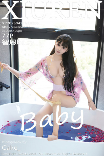 XiuRen秀人网-10206-智恩baby-浴缸场景粉纱浴衣粉色比基尼内衣爆乳-2025.04.27