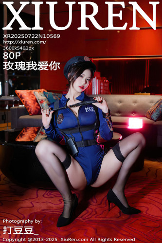 XiuRen秀人网-10569-玫瑰我爱你-情趣蓝色女警制服爆乳黑丝-2025.07.22