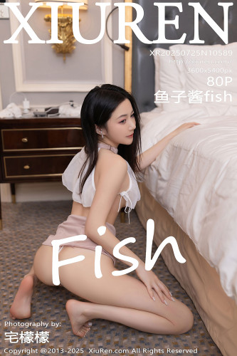 XiuRen秀人网-10589-鱼子酱Fish-白色轻透情趣短衫淡粉短裙-2025.07.25