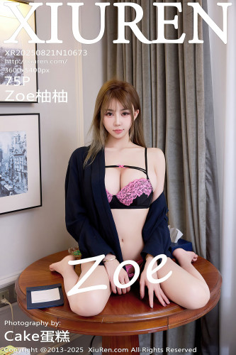 XiuRen秀人网-10673-Zoe柚柚-深色衬衫情趣黑色内衣-2025.08.21