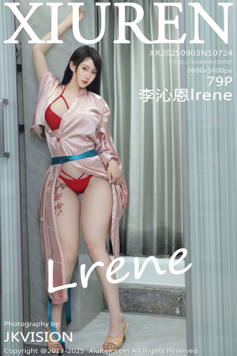 XiuRen秀人网-10724-李沁恩lrene-粉色浴袍情趣红内衣浴室场景-2025.09.03