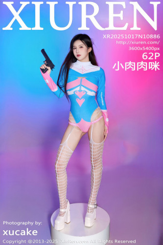 XiuRen秀人网-10886-小肉肉咪-蓝衣Cos女枪手白色网袜-2025.10.17