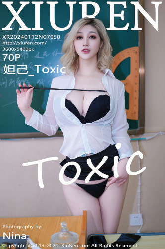 XiuRen秀人网-7950-妲己_Toxic-白衬衫黑短裙女教师黑内衣爆乳-2024.01.12