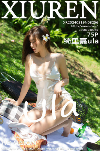 XiuRen秀人网-8256-绮里嘉ula-户外野餐白色吊带裙湿身-2024.03.19