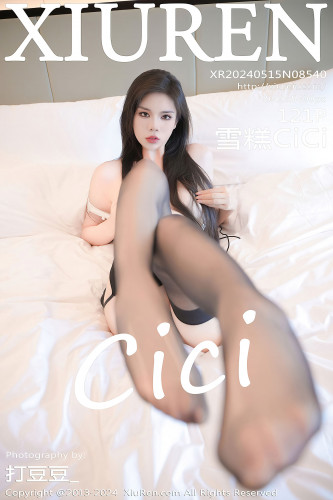 XiuRen秀人网-8540-雪糕CiCi-情趣白T黑短裙黑丝爆乳-2024.05.15