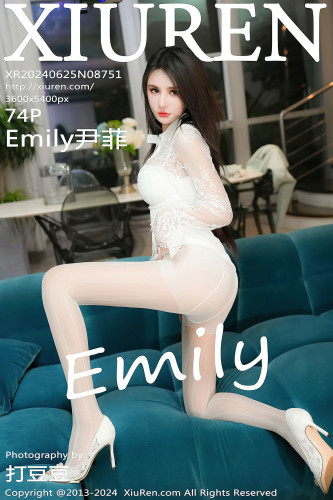 XiuRen秀人网-8751-Emily尹菲-白色连衣短裙白蕾丝内衣-2024.06.25