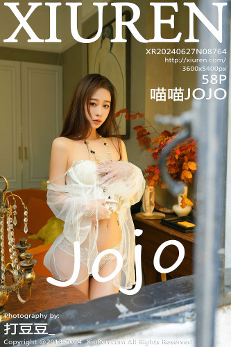 XiuRen秀人网-8764-喵喵JOJO-透视白纱白蕾丝情趣内衣-2024.06.27