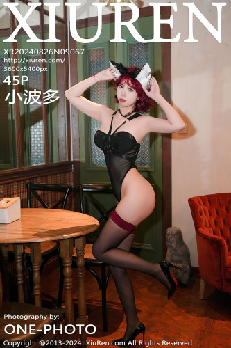 XiuRen秀人网-9067-小波多-黑色情趣内衣猫耳黑丝-2024.08.26