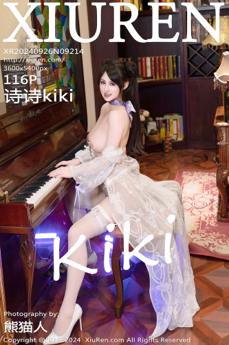 XiuRen秀人网-9214-诗诗kiki-钢琴房白色蕾丝裙玩具系列爆乳-2024.09.26