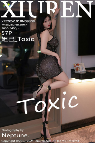 XiuRen秀人网-9308-妲己_Toxic-黑色轻透连衣短裙珍珠丁字裤-2024.10.18
