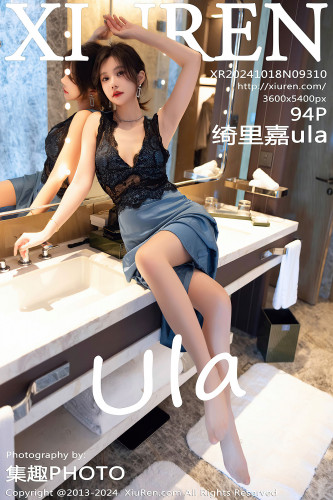 XiuRen秀人网-9310-绮里嘉ula-黑蕾丝衫蓝裙浴室玉体诱惑-2024.10.18