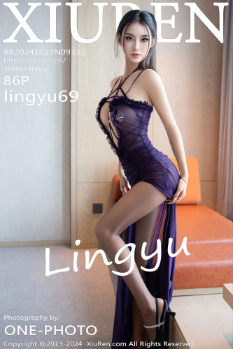 XiuRen秀人网-9332-lingyu69-轻透紫纱黑丝爆乳-2024.10.23