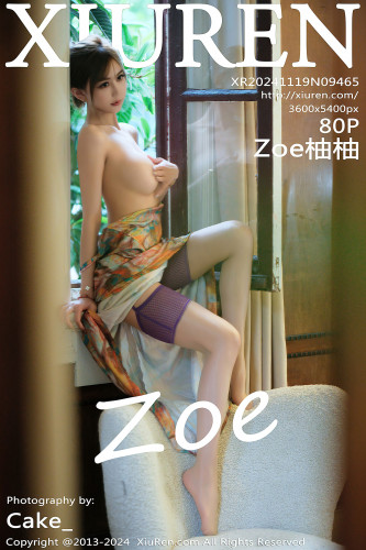 XiuRen秀人网-9465-Zoe柚柚-彩色长裙紫色吊袜带爆乳-2024.11.19