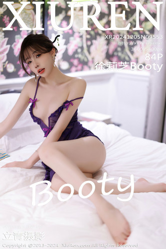 XiuRen秀人网-9553-徐莉芝Booty-气质酒红印花旗袍紫色轻薄吊带睡衣长裙-2024.12.05