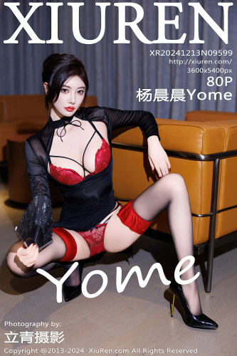 XiuRen秀人网-9599-杨晨晨Yome-黑色紧身连衣短裙美腿-2024.12.13