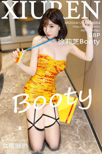 XiuRen秀人网-9664-徐莉芝Booty-胶带内衣-黑内衣黑丝-2024.12.26