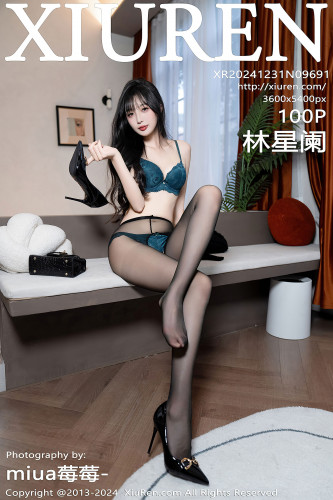 XiuRen秀人网-9691-林星阑-黑T白短裙暗绿色内衣黑丝-2024.12.31