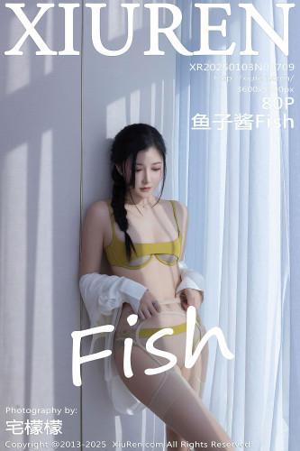 XiuRen秀人网-9709-鱼子酱Fish-白衬衫杏黄内衣-2025.01.03