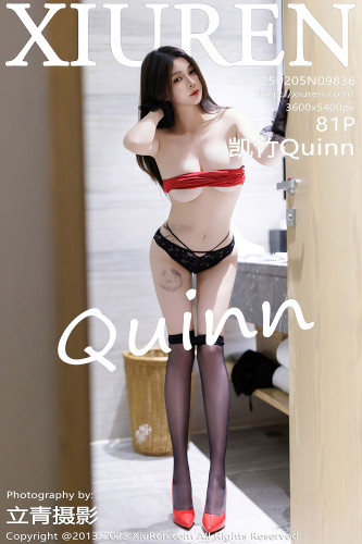 XiuRen秀人网-9836-凯竹Quinn-黑蕾丝抹胸红短裙红色高跟黑丝-2025.02.05