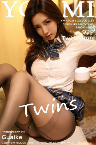 YouMi尤蜜荟-1183-Twins-桃桃-白衬衫格子短裙黑丝-2025.11.21